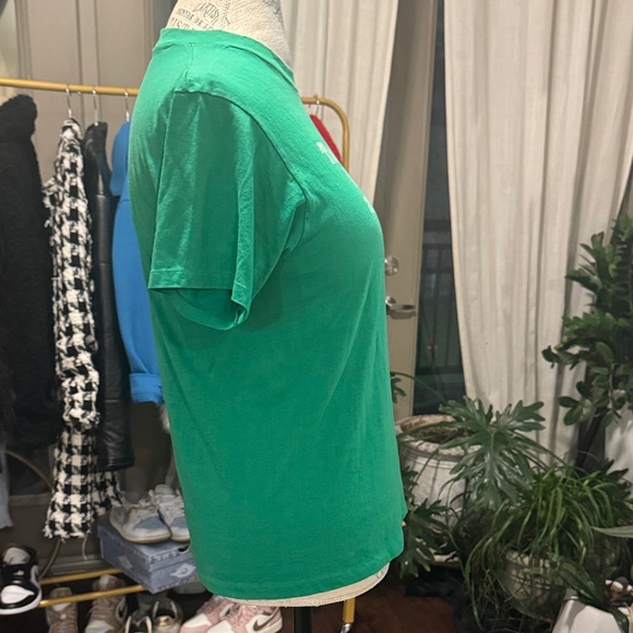 Hanes Fifty Fifty Combed Vintage Tee Green Graphic Womens Shirt National Guard M - Picture 3 of 9